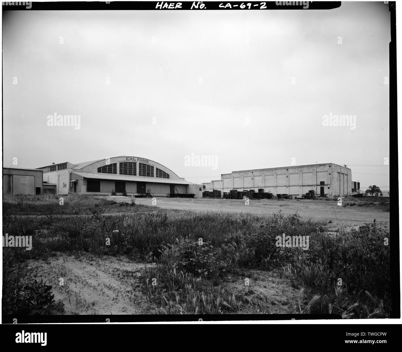 Arrière du complexe y compris glacière à Escondido - nord-est de l'Association Orange, Maison d'Emballage 1155 West Avenue Mission, Escondido, San Diego County, CA Banque D'Images