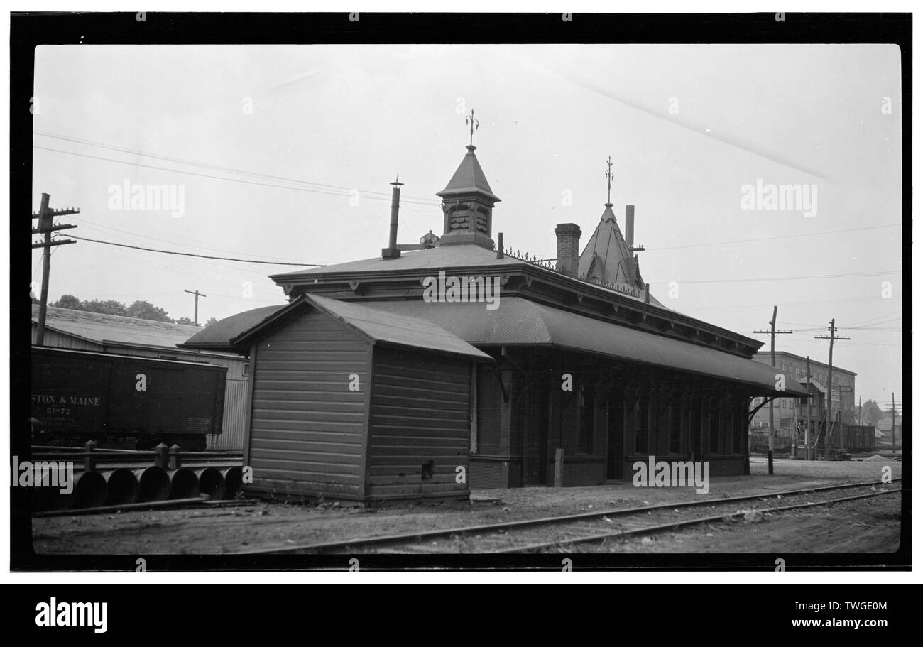 Vue arrière. (Photocopie) - Erie Railway, Union City, côté Est de la rue Lincoln, 100 pieds au sud de la rue Concord, Union City, comté d'Erie, PA Banque D'Images Vue arrière. (Photocopie) - Erie Railway, Union City, côté Est de la rue Lincoln, 100 pieds au sud de la rue Concord, Union City, comté d'Erie, PA Banque D'Images