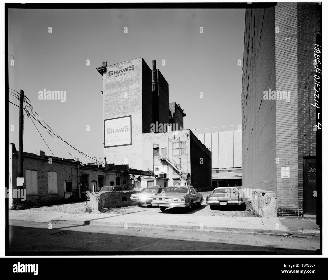Vue arrière - Central National Bank Building, 152-156 South High Street, Columbus, Comté de Franklin, OH Banque D'Images