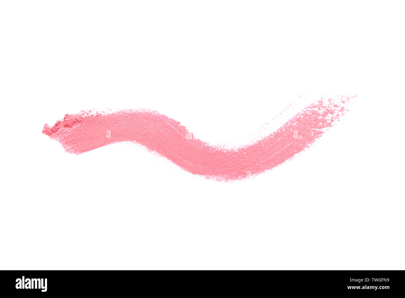 Coup de crayon à lèvres isolé sur fond blanc Banque D'Images