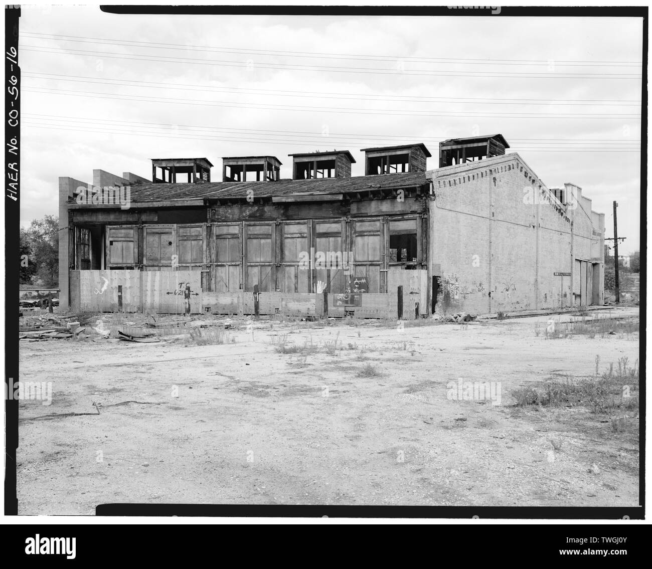 Cinq autres-CALAGE DU ROUNDHOUSE. Vue DE NORD-OUEST. - Le Colorado and Southern Railway Denver Roundhouse complexe, 7e Rue, à l'Est de South Platte River, comté de Denver, Denver, CO Banque D'Images
