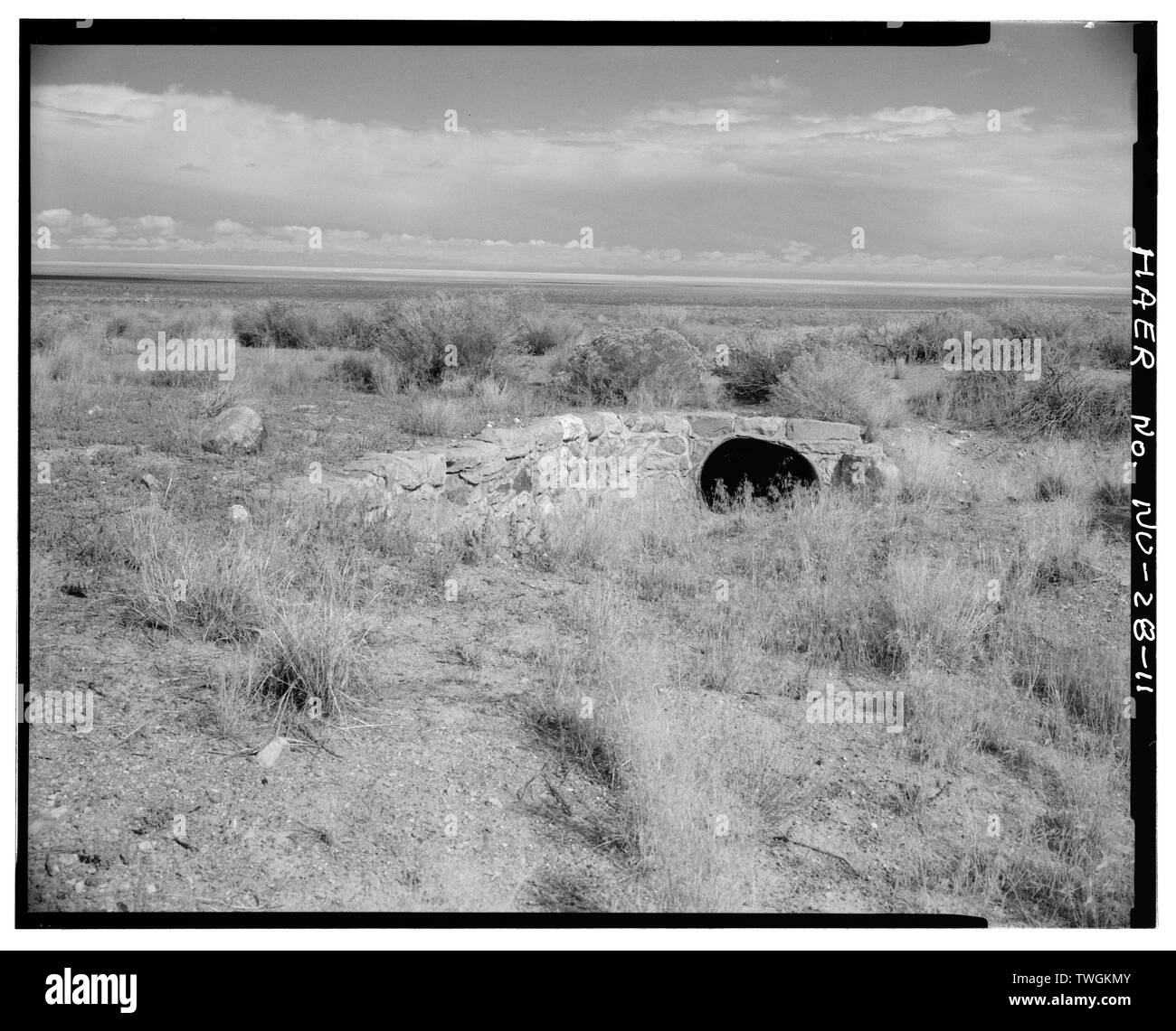 Mur de soutènement et des ponceaux d'ORIENT - Lincoln Highway, segment 3 mile au sud de la I-80 Affaires et ALT 93 intersection, West Wendover, comté d'Elko, NV Banque D'Images