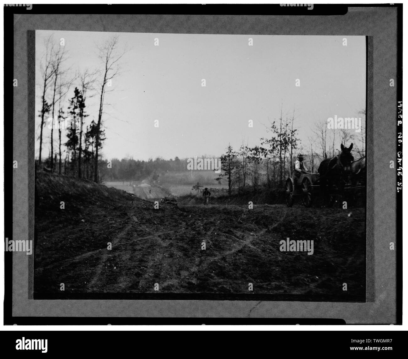 RINGGOLD PONT ET CHEMIN COVE EN CONSTRUCTION. - Chickamauga National Military Park Tour Routes, Fort Oglethorpe, Catoosa Comté, GA Banque D'Images