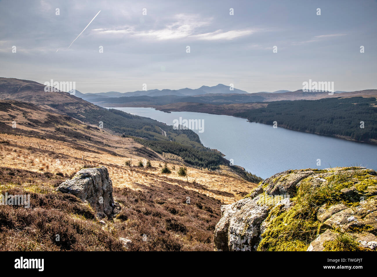 À sud-est sur le Loch Frisa d Speinne Mor, Isle of Mull, Argyll et Bute, Banque D'Images