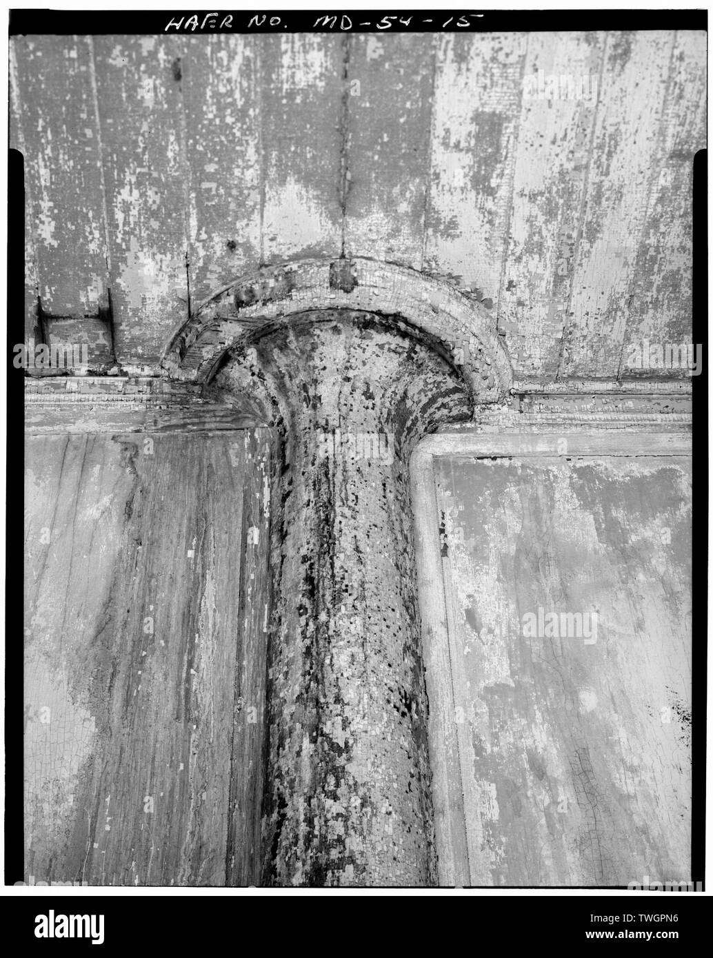 Pavillon COMME VU DE LA FENÊTRE DU DEUXIÈME ÉTAGE - sept Pied Knoll Lighthouse, embouchure de la rivière Patapsco, Riviera Beach, comté d'Anne Arundel, MD ; Murray et Hazelhurst Banque D'Images