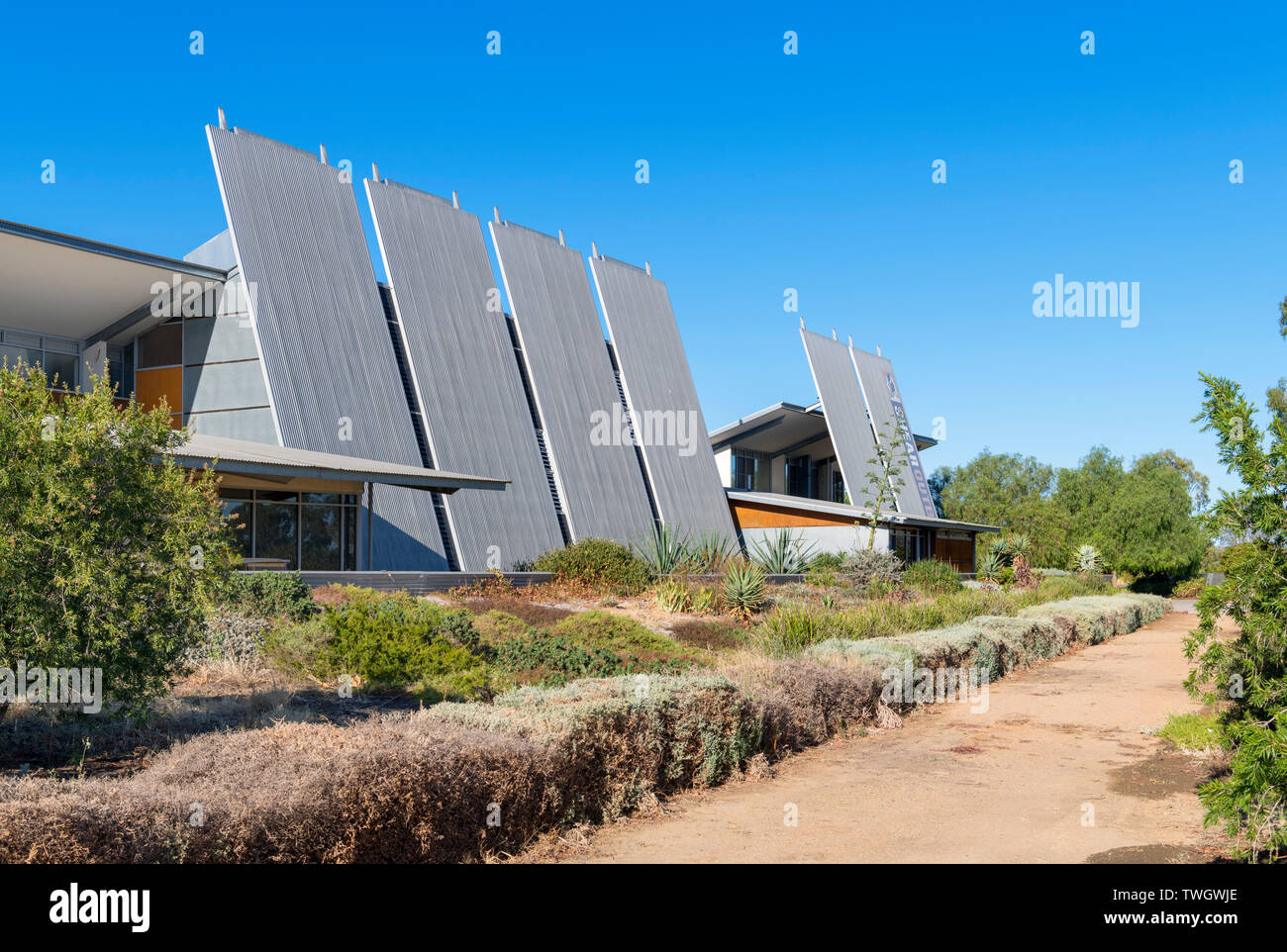 Shear Outback australien : le Temple de la renommée des Tondeurs, foin, New South Wales, Australie Banque D'Images
