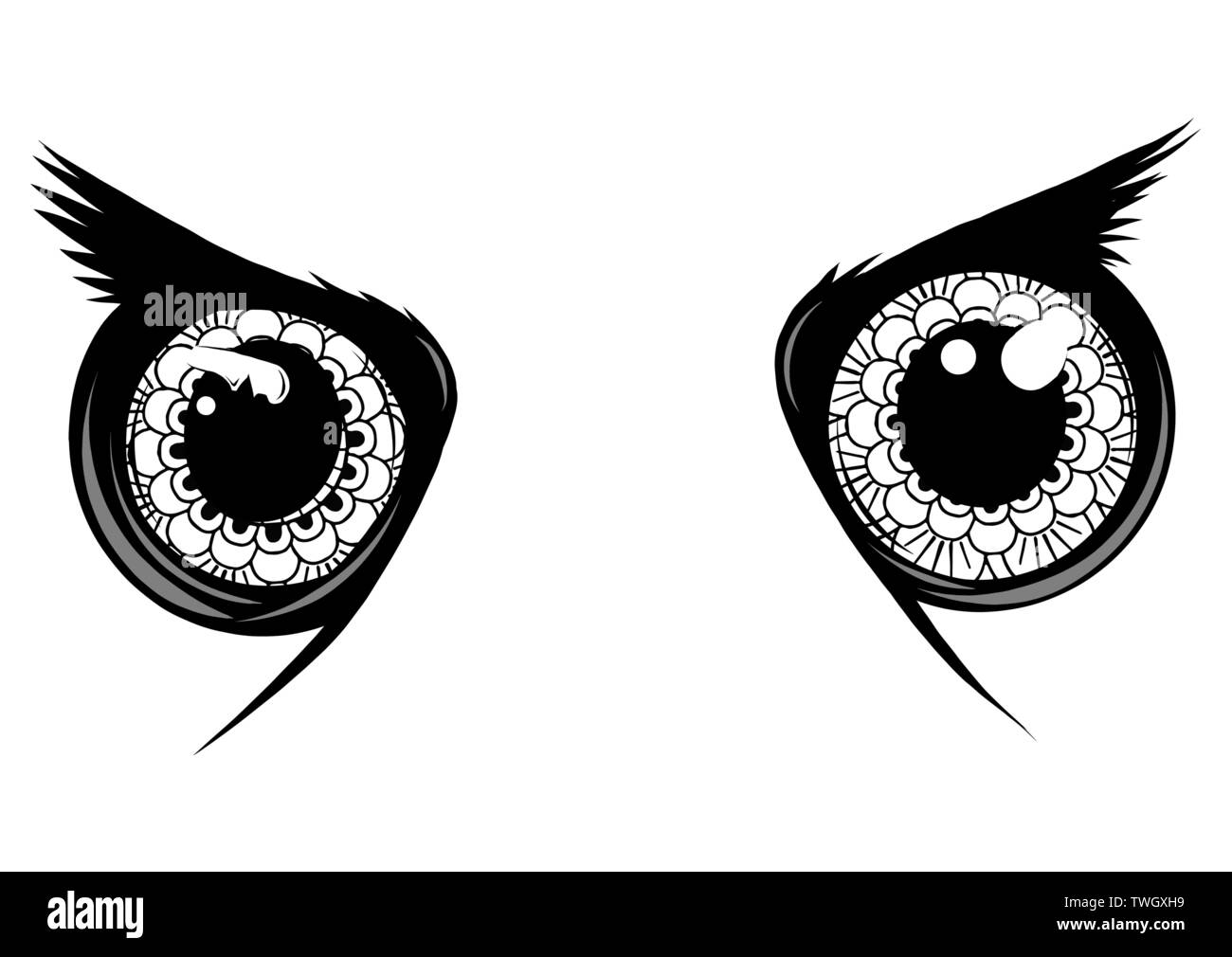 Owl animal yeux fond vecteur illustration isolé Illustration de Vecteur