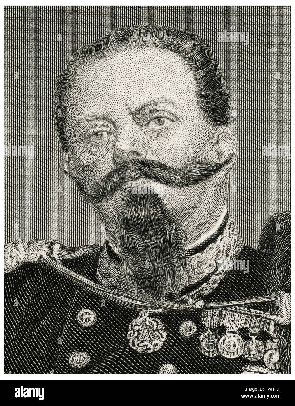 Victor Emmanuel I (1759-1824), Roi de Sardaigne et duc de Savoie, Tête et épaules Portrait, gravure sur acier, Musée du Portrait d'éminents hommes et femmes de l'Europe et l'Amérique par Evert A. Duyckinck, publié par Henry J. Johnson, Johnson, Wilson & Company, New York, 1873 Banque D'Images