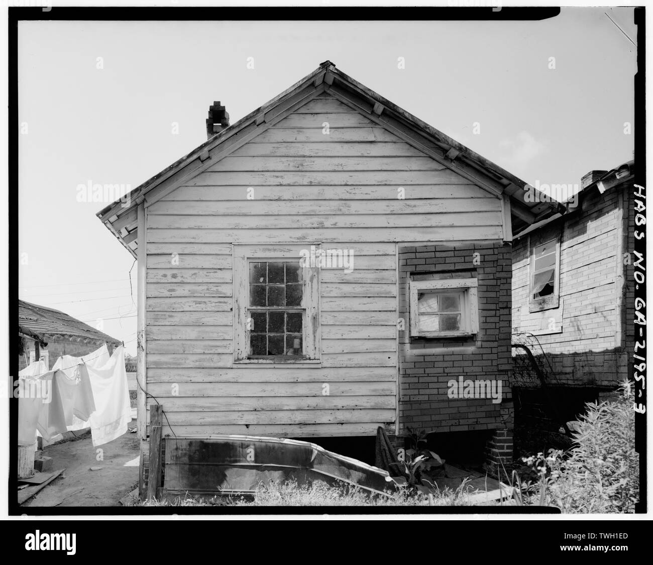 Façade arrière, regardant vers le sud - 505 Rue Dix (maison), La Grange, Troup County, GA Banque D'Images