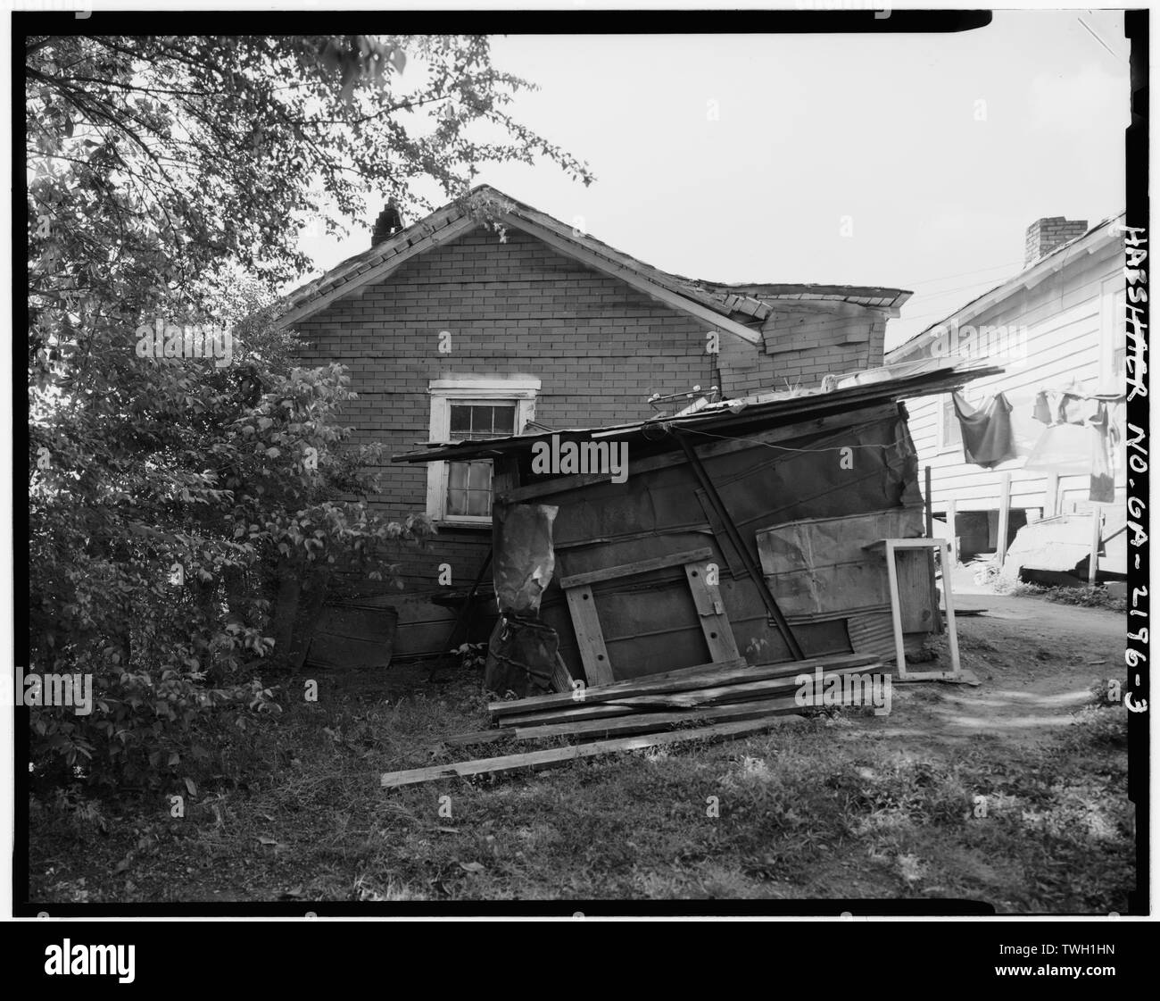 Façade arrière, regardant vers le sud - 507 Rue Dix (maison), La Grange, Troup County, GA Banque D'Images