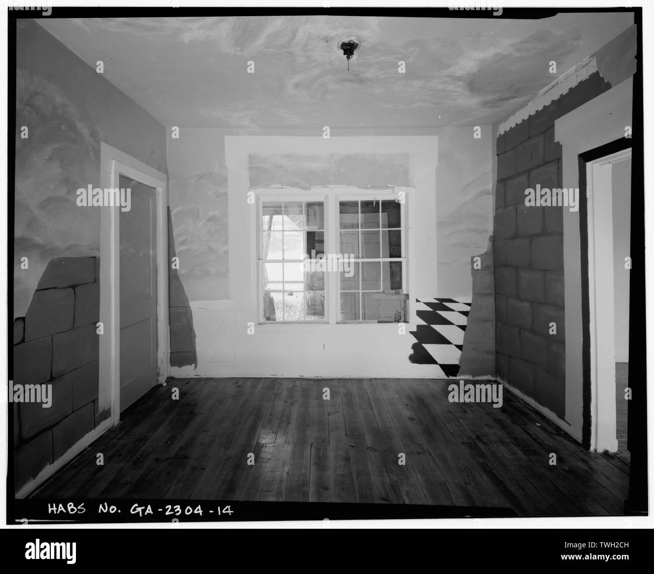 Passage couvert fermé récemment, face à l'Est. - Landers-Cain House, 915 Pleasant Hill Road, Lawrenceville, comté de Gwinnett, GA Banque D'Images