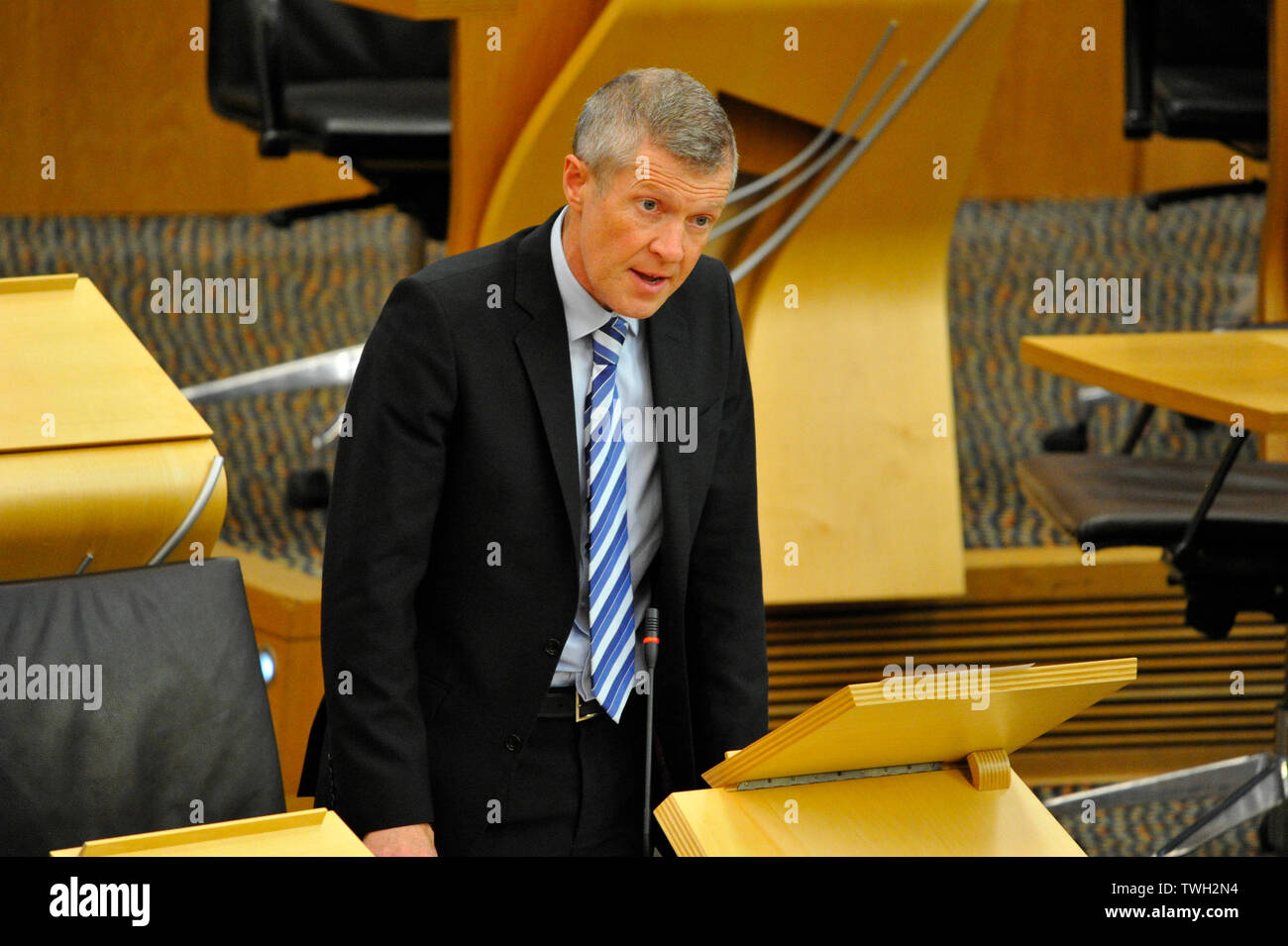 Edinburgh, Royaume-Uni. 20 juin 2019. Sur la photo : Willie Rennie Phase 3 : Planification de la procédure (Scotland) Bill dans la chambre du parlement écossais. Crédit : Colin Fisher/Alamy Live News Banque D'Images