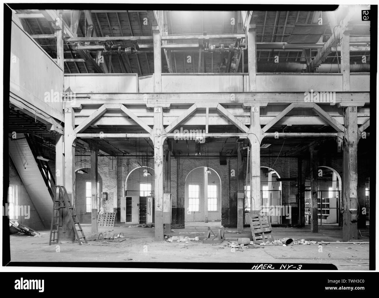 - Rensselaer Iron Works, Rail Moulin, Adams Street et Hudson River, Troy, comté de Rensselaer, NY Banque D'Images