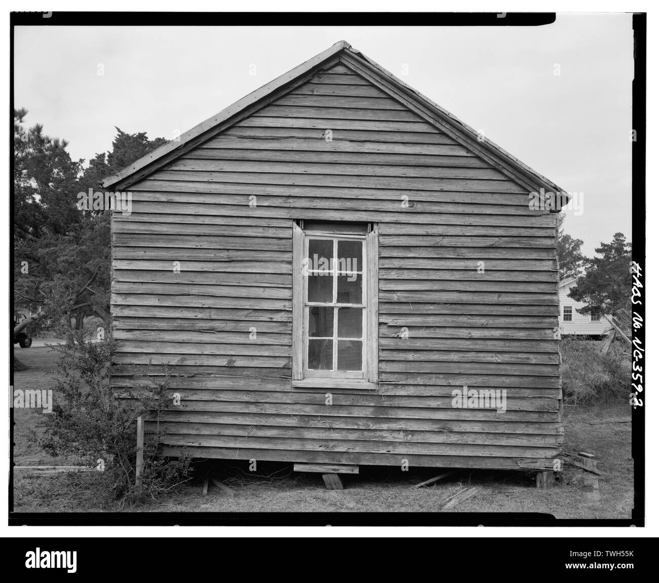 Vue du côté droit de la maison, côté Est - George Riley Willis chambre et cuisine, Portsmouth, Carteret County, NC Banque D'Images