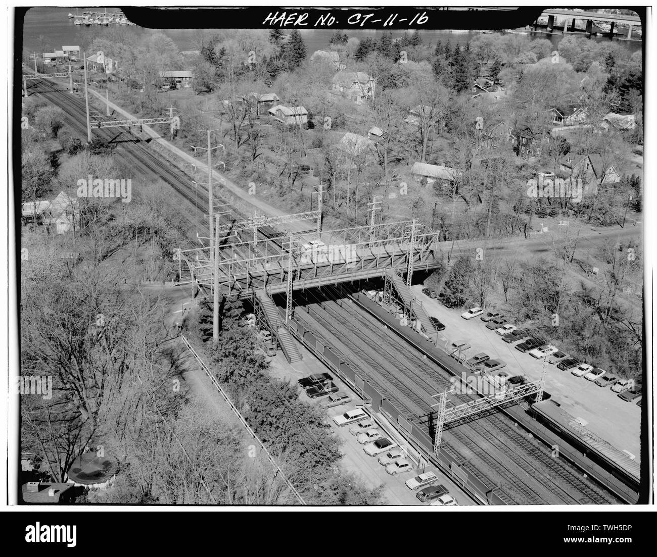 Riverside Avenue Bridge. Riverside, l'établissement Fairfield Co., CT. Sec. 9108, MP 30.26. (Voir HAER No CT-13 pour plus de documentation sur cette structure). - Au nord-est du corridor ferroviaire Amtrak, Route entre nouveaux et York-Connecticut Connecticut-Rhode Island State Lines, New Haven, dans le comté de New Haven, CT Banque D'Images