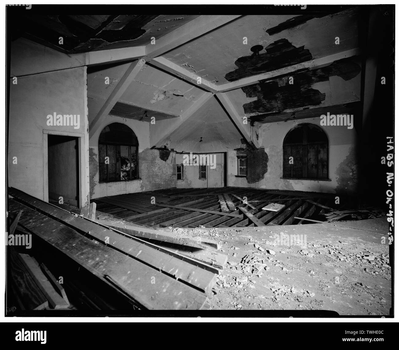 Deuxième étage ET PLAFOND ANCIEN GALLERY - Maywood Presbyterian Church, 400, 9e rue nord-est de l'Oklahoma City, Oklahoma Comté, OK Banque D'Images