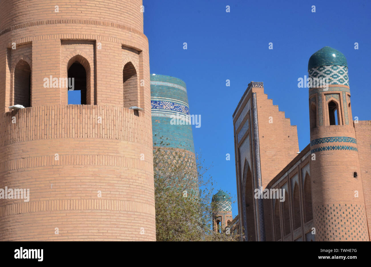 Ancienne ville de Khwarezm et ses merveilles archéologiques à Khiva Banque D'Images