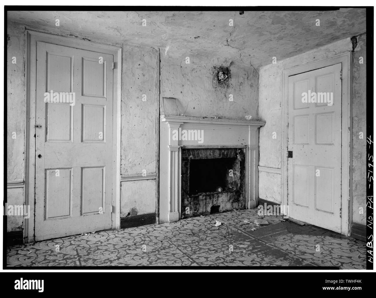 Deuxième étage SALLE DU NORD, DU NORD-OUEST - 206, rue Saint-Jacques (maison), Philadelphie, comté de Philadelphie, PA Banque D'Images