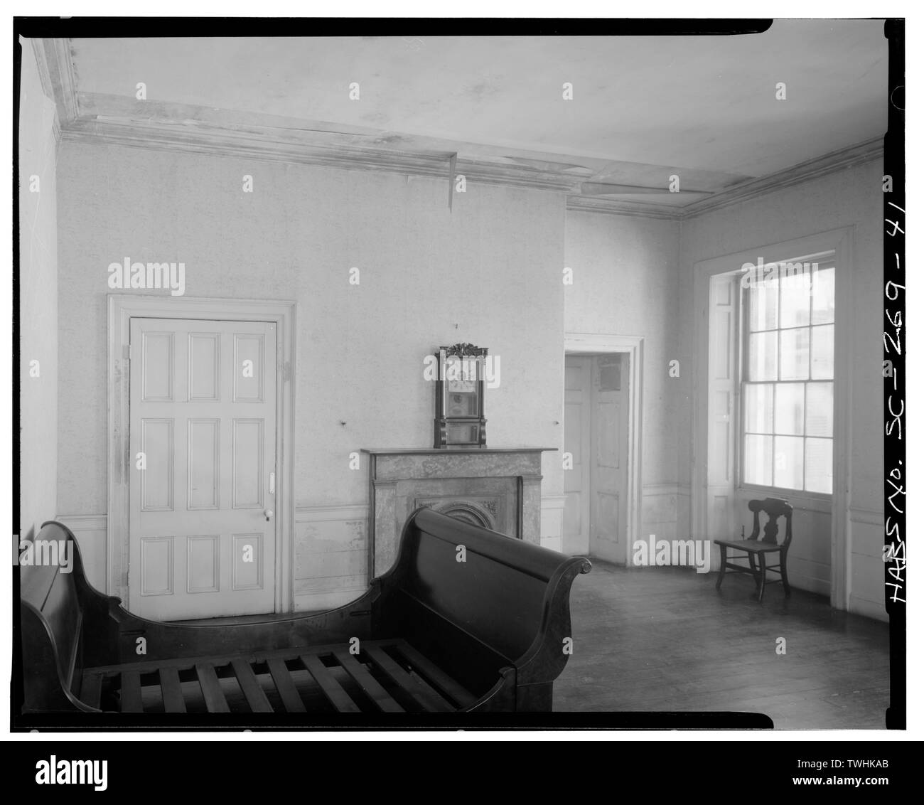 Deuxième étage, salle SUD-EST, AU NORD ET À L'EST Maison Robinson-Aiken - Murs, 48 Elizabeth Street, Charleston, Charleston County, SC ; Robinson, John ; Aiken, William ; Aiken, William ; Clemson University, Département d'Architecture, répondant ; Lee, Peter, faculté répondant ; Gibson, Reginald Lee ; Fava, Ernest Edward, délinéateur Banque D'Images