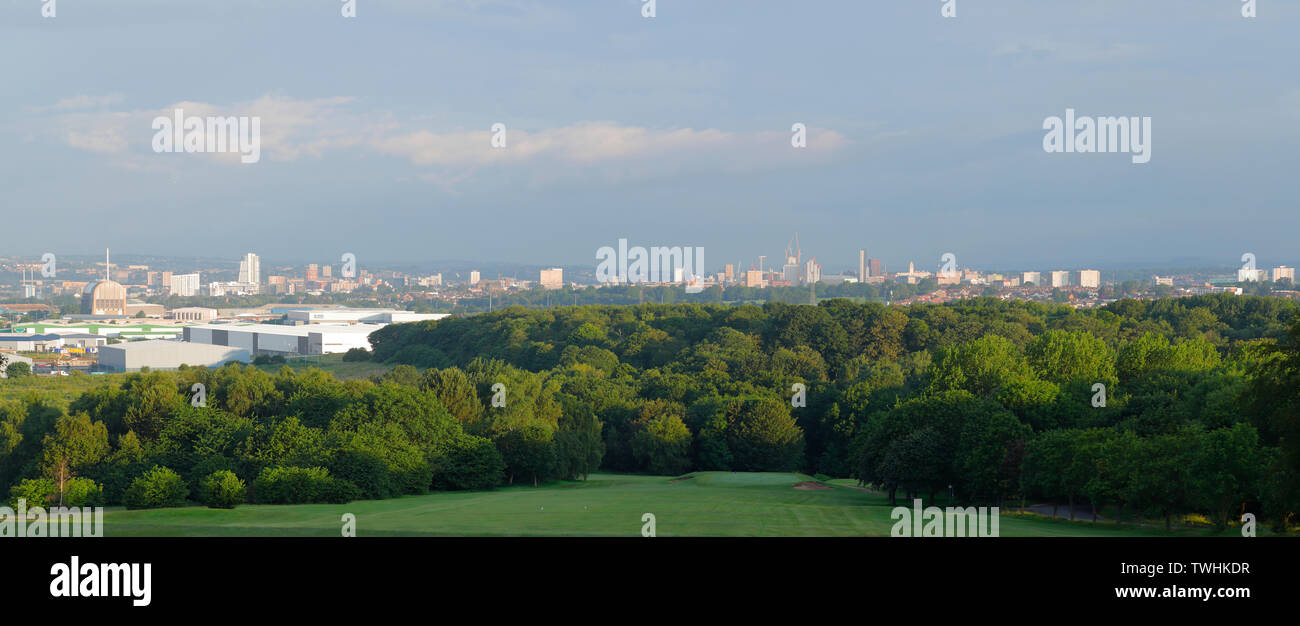 Leeds skyline de Temple Newsam Golf Course Banque D'Images