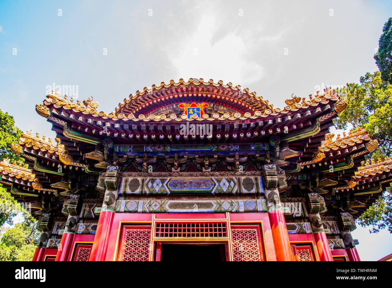 Le pavillon du palais royal dans le jardin royal de la ville interdite à Beijing Banque D'Images