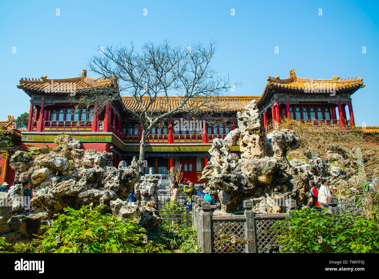 Le palais royal pavillon dans le jardin royal de la ville interdite à Beijing Banque D'Images