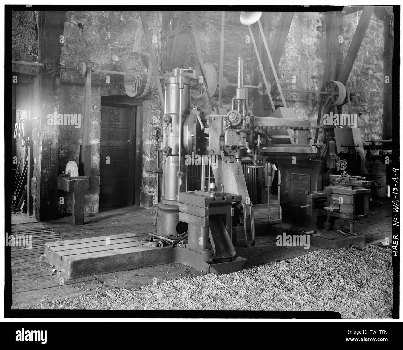 SHOP INTÉRIEUR, DÉTAIL DE L'EXERCICE DE PRESSE - Yakima Valley Railroad, la Société des transports interurbains en Carbarn, Troisième Avenue et de la rue Pine, Yakima, Yakima County, WA ; prises par Schmidt, Jigger, photographe Banque D'Images