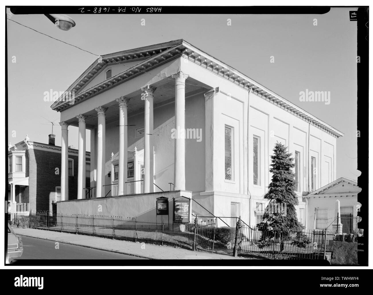 Élévation latérale - First Baptist Church de Germantown, 36-42 à l'Est : Street, Philadelphia, comté de Philadelphie, PA Banque D'Images Élévation latérale - First Baptist Church de Germantown, 36-42 à l'Est : Street, Philadelphia, comté de Philadelphie, PA Banque D'Images