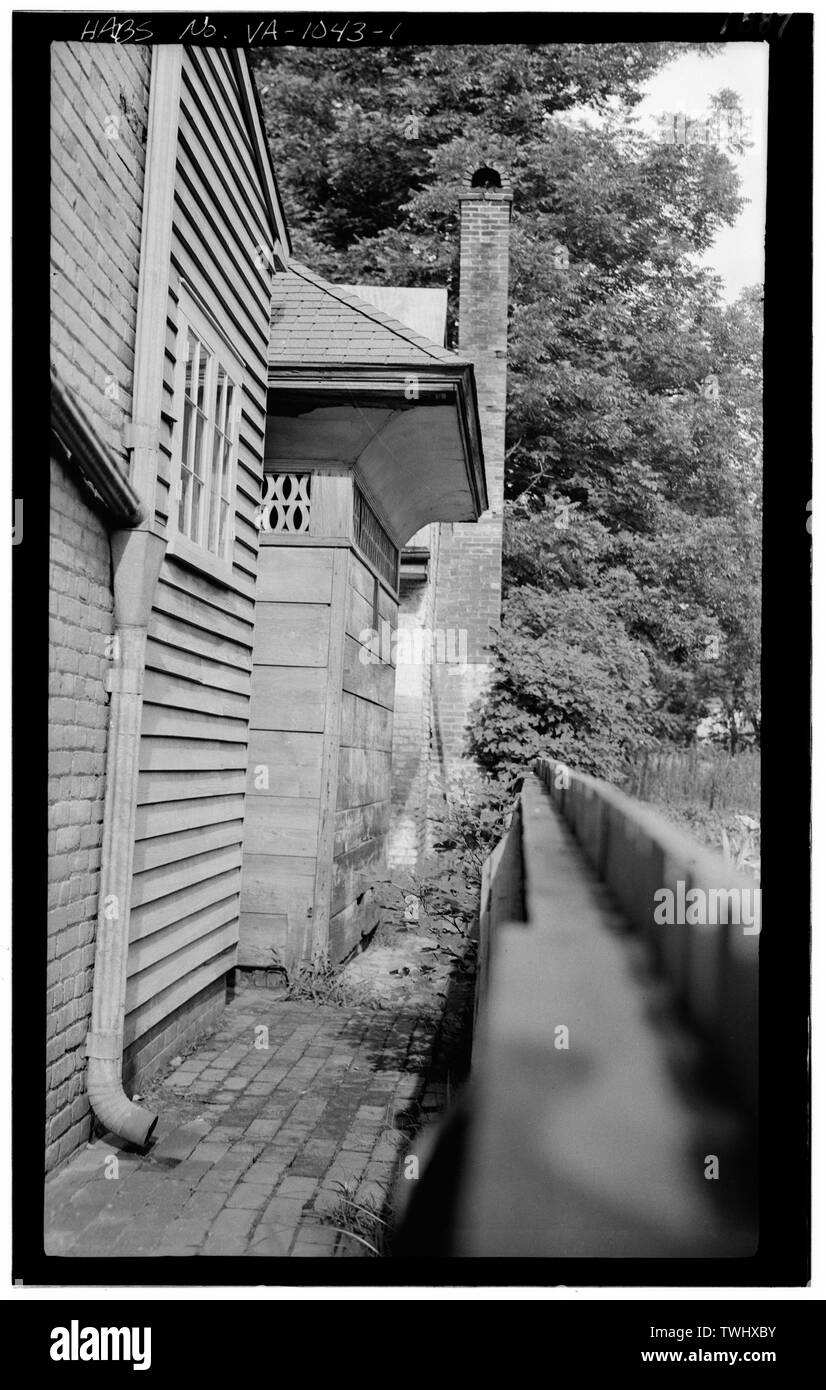 Façade latérale (vue oblique) - ancienne laiterie, Suffolk, Suffolk, VA Banque D'Images
