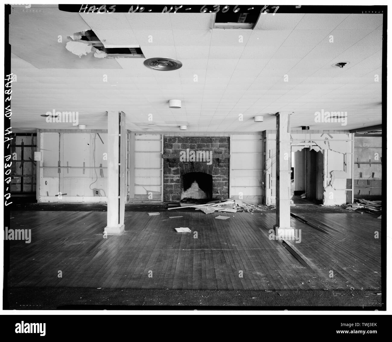 Deuxième étage, salle de la forêt, à l'est chambre, regardant vers le sud. - Lake Placid Club, aile de la forêt, côté est de Mirror Lake Drive, au nord de la State Route 86 et Main, North Elba, Essex County, NY Banque D'Images