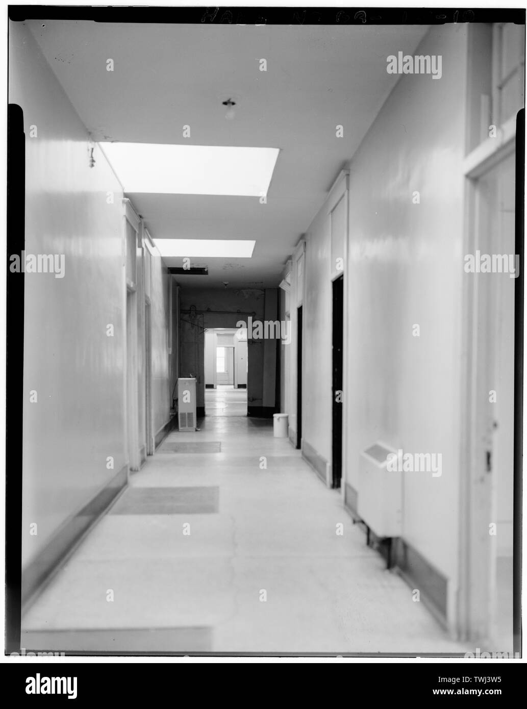 Deuxième étage couloir - Campbell Building, 102-124, 8e rue Augusta, comté de Richmond, GA Banque D'Images