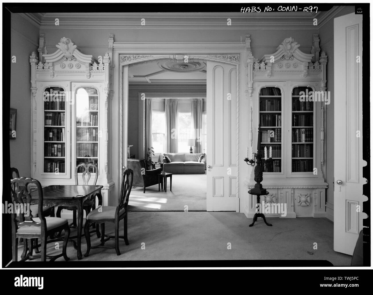 Septembre 1966 VUE GÉNÉRALE DANS LE SUD-EST - Zalmon Wakeman House, 418 Harbour Road, Southport, comté de Fairfield, CT Banque D'Images