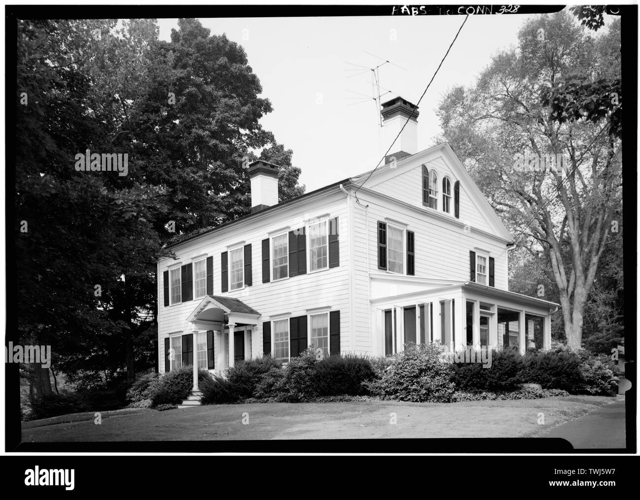 Septembre 1966 VUE GÉNÉRALE DE L'EXTÉRIEUR - Gurdon Perry House, 780 Harbour Road, Southport, comté de Fairfield, CT Banque D'Images