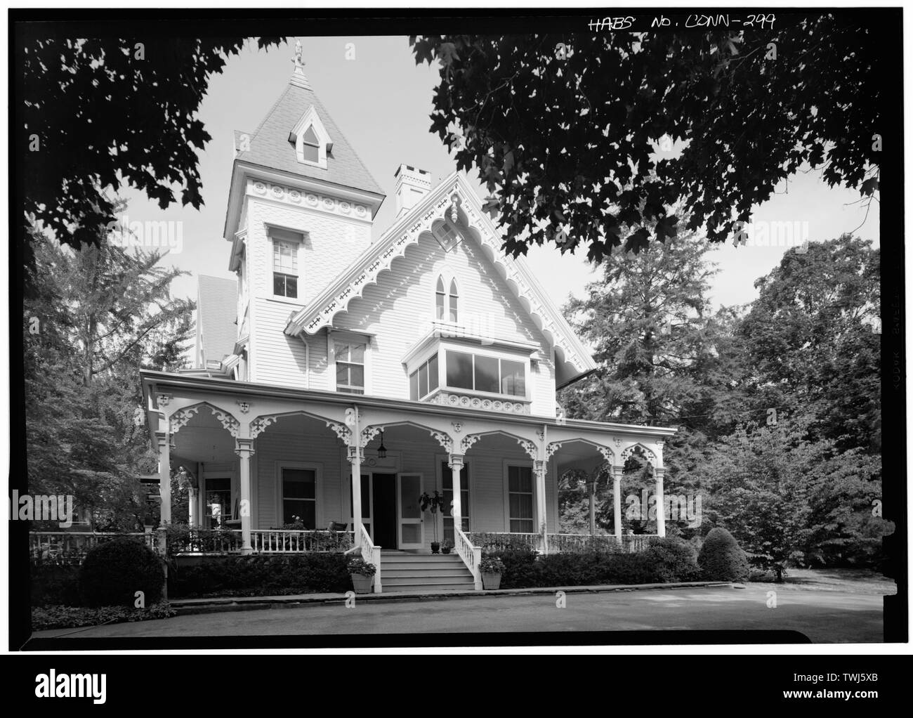 Septembre 1966 VUE GÉNÉRALE DE LA FAÇADE AVANT - Moïse, Maison Principale 176 Bulkley Street, Southport, comté de Fairfield, CT Banque D'Images