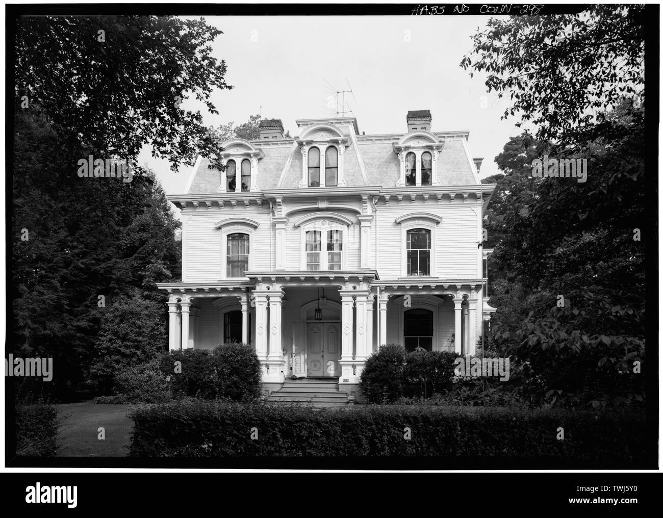 Septembre 1966 VUE GÉNÉRALE DU SUD (AVANT) Élévation - Benjamin Pomeroy House, 658 Pequot Road, Southport, comté de Fairfield, CT Banque D'Images