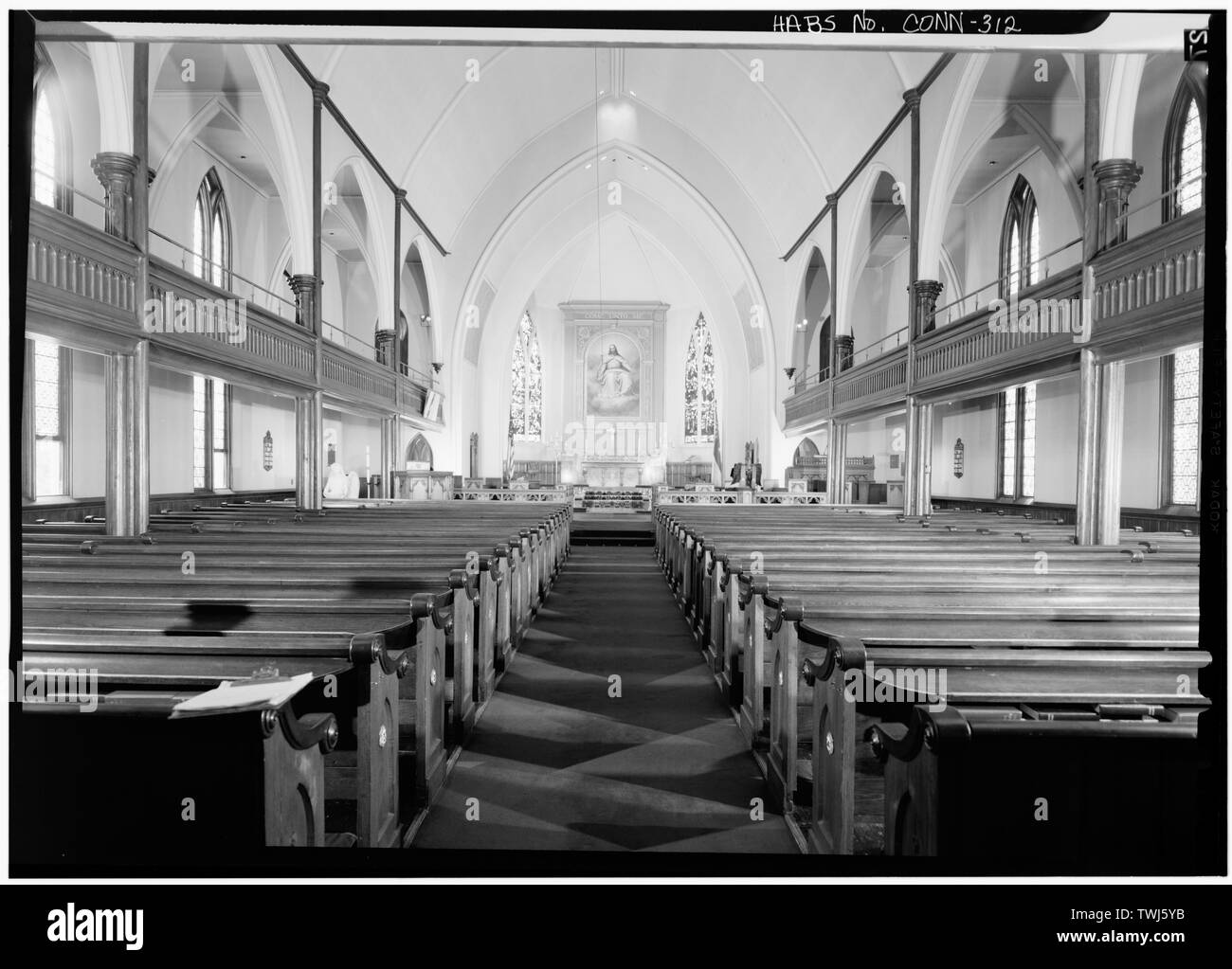 Septembre 1966 VUE GÉNÉRALE DE L'INTÉRIEUR DU NORD - L'Eglise de la Trinité (P. E.), 651 Pequot Road, Southport, comté de Fairfield, CT Banque D'Images