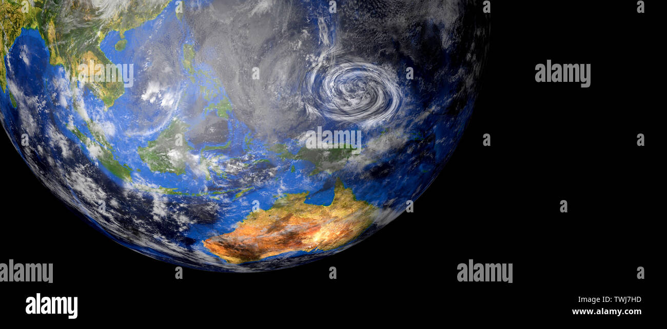 Extrêmement détaillées et réalistes et d'images 3D haute résolution d'un ouragan. Tourné à partir de l'espace. Les éléments de cette image sont fournies par la Nasa. Banque D'Images