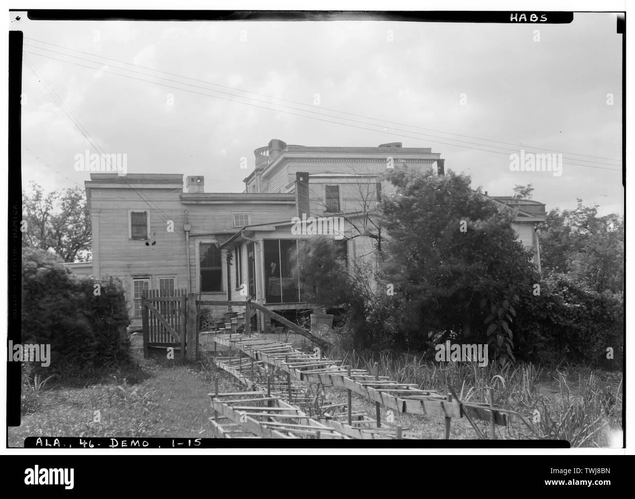 Élévation du côté est. 1936 - Gaineswood, 805 South Cedar Street, Demopolis, Marengo Comté, AL Banque D'Images
