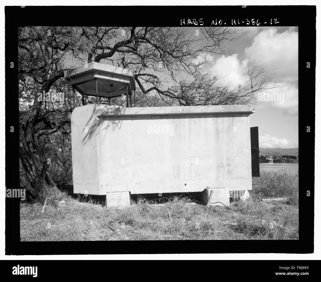 Côté de l'observation de la mine tower building. Voir l'exposé nord - Base navale américaine, Pearl Harbor, Péninsule de Waipio, péninsule Waipo, Pearl City, comté de Honolulu, HI Banque D'Images