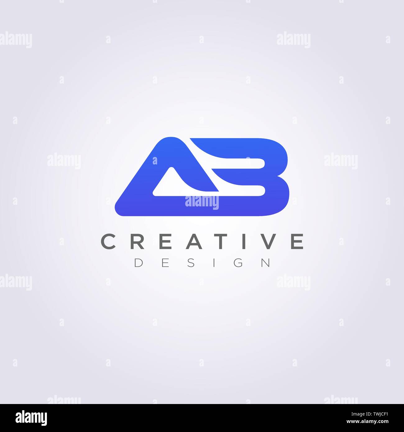 Lettre A B Vector Illustration Design Clipart Logo Symbol Modèle. Illustration de Vecteur