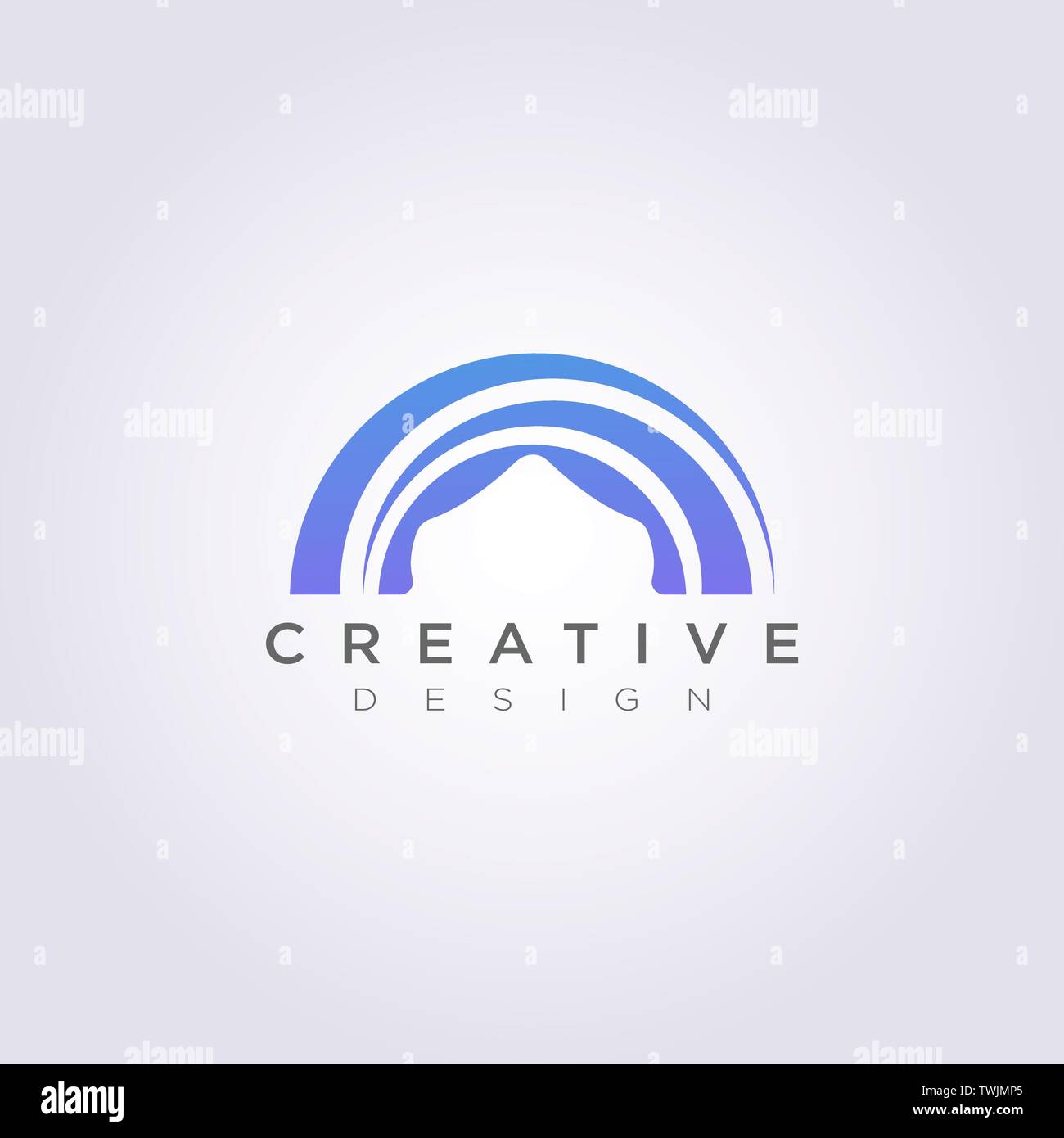 Stade cercle Design Illustration vectorielle Logo Symbole Clipart Modèle. Illustration de Vecteur