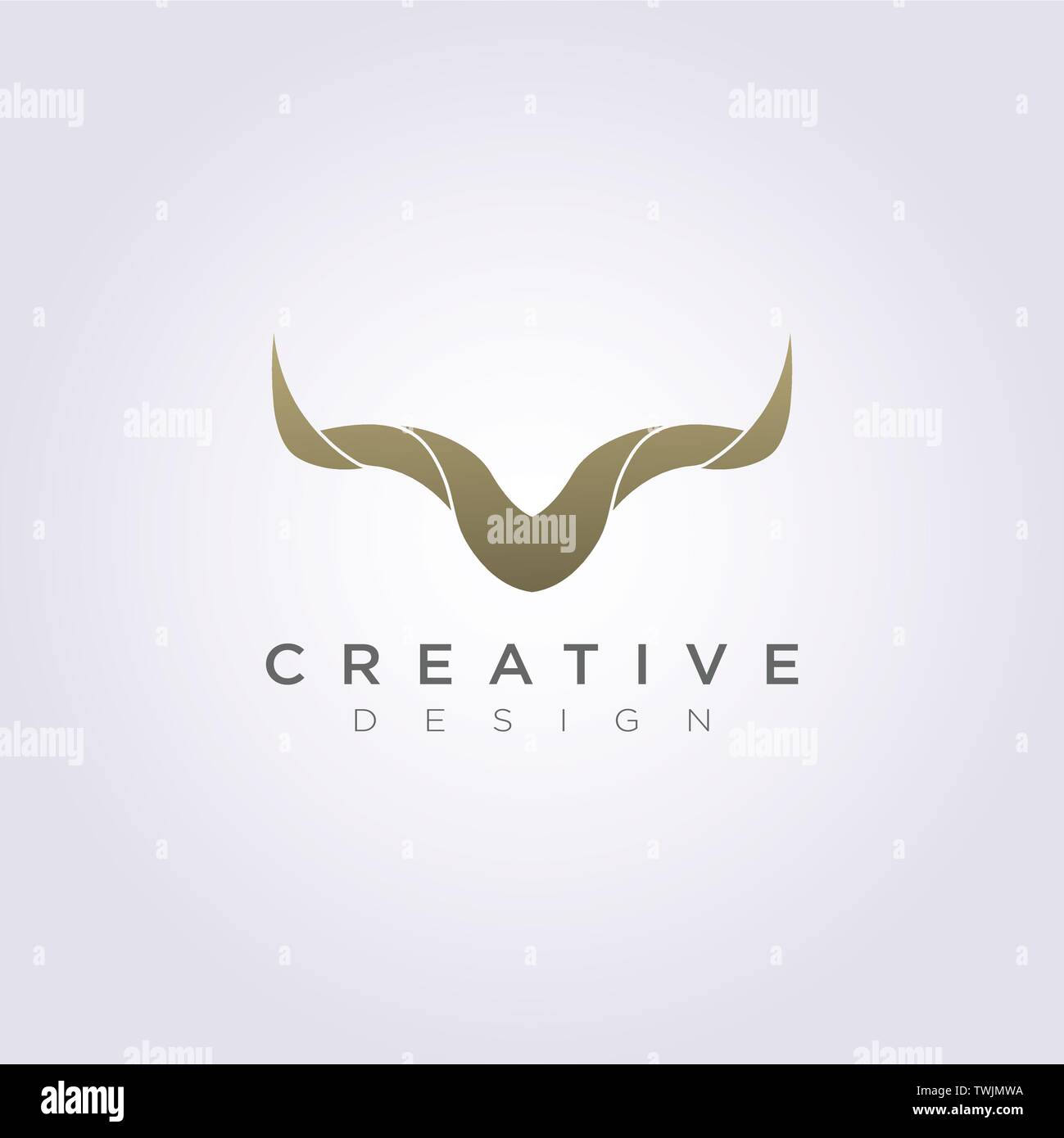 Corne animale Vector Illustration Design Clipart Logo Symbol Modèle. Illustration de Vecteur