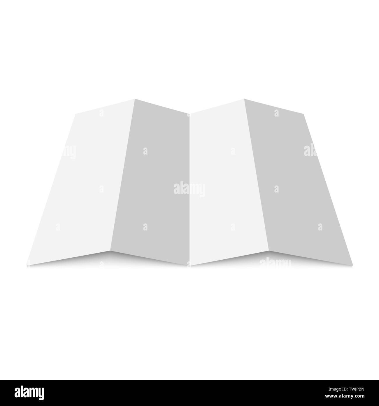 Modèle de carte de papier vierge. Résumé Plan de ville Illustration de Vecteur