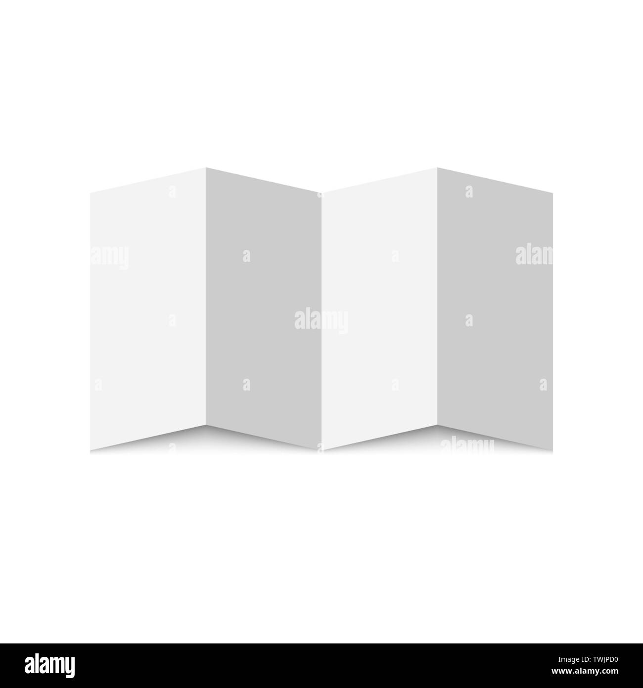 Modèle de carte de papier vierge. Résumé Plan de ville Illustration de Vecteur