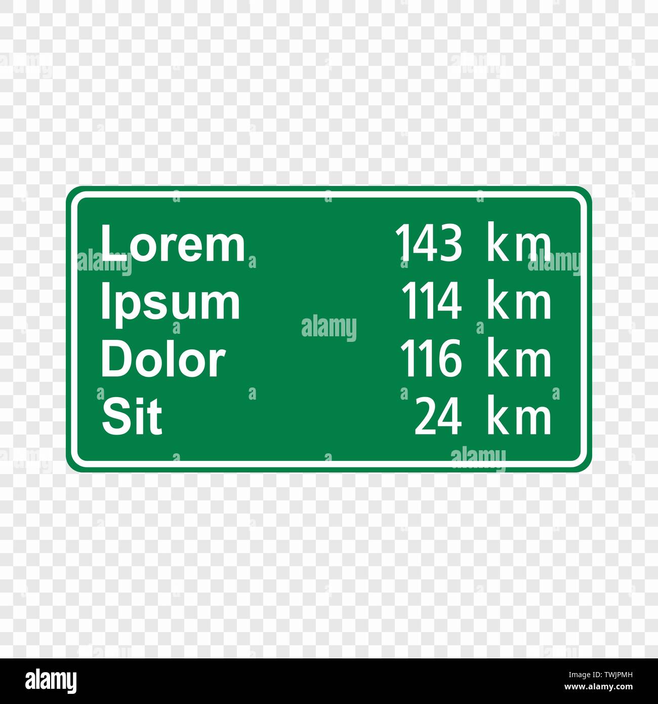 La route verte vide isolé signe . Modèle pour votre conception Illustration de Vecteur
