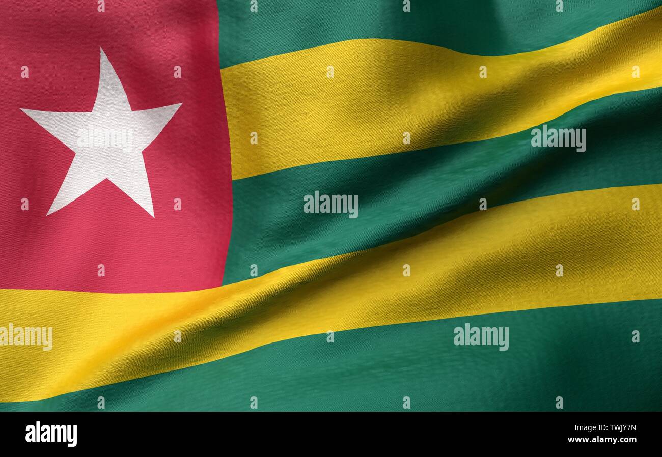 3D Illustration du Togo Flag Banque D'Images