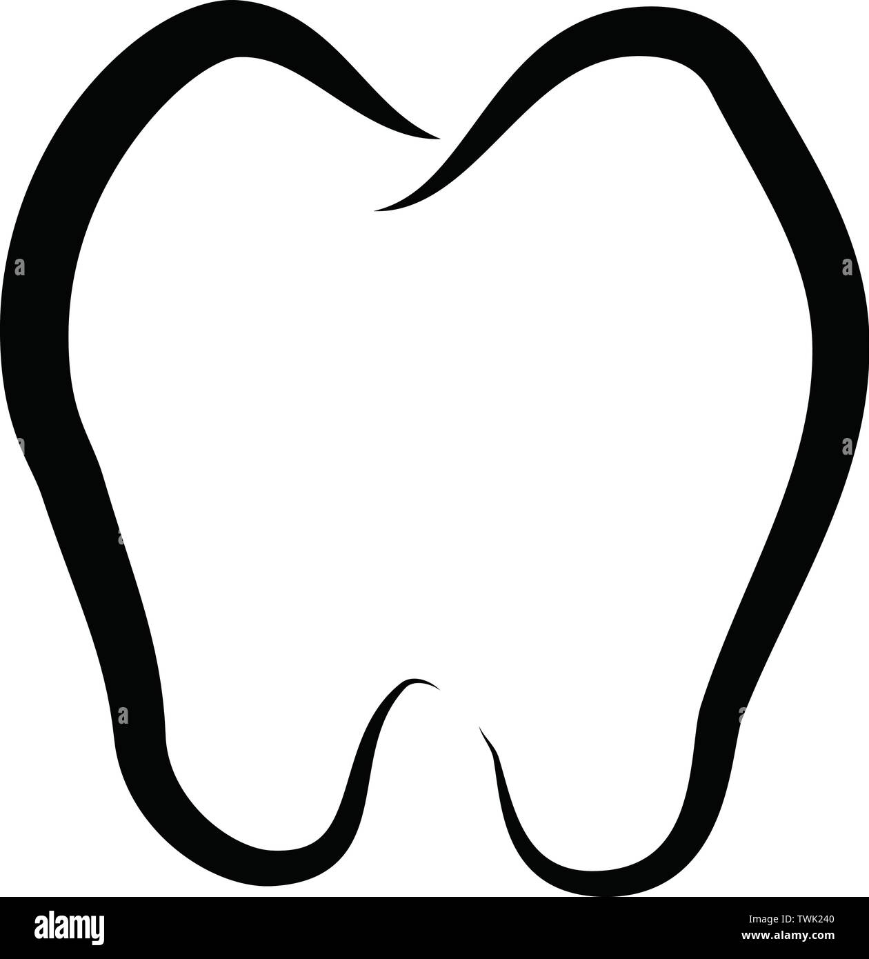 C'est une illustration de l'icône un élégant dent. Illustration de Vecteur