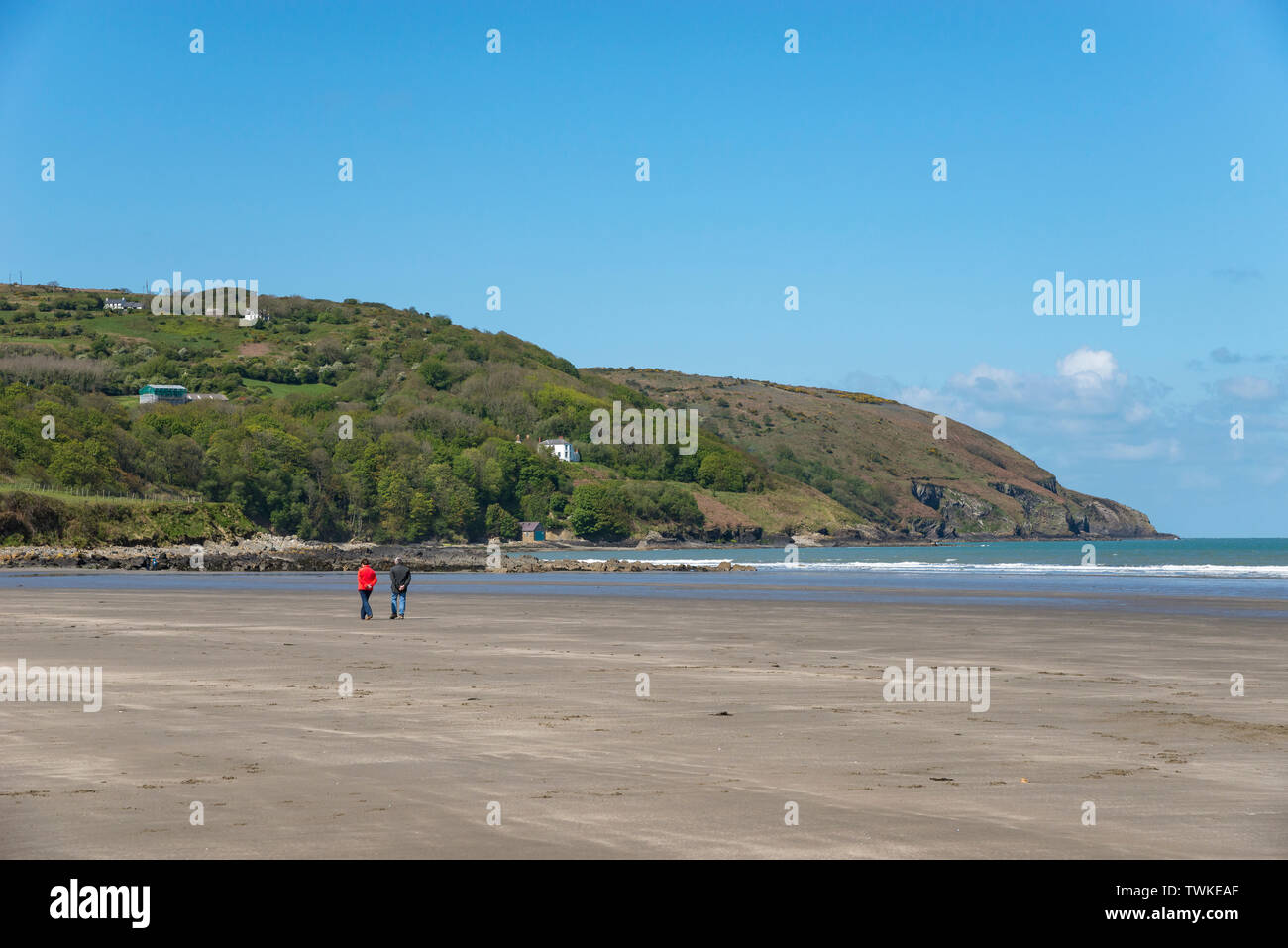 Poppit sands près de Cardigan, sur la côte de Pembrokeshire, Pays de Galles. Banque D'Images