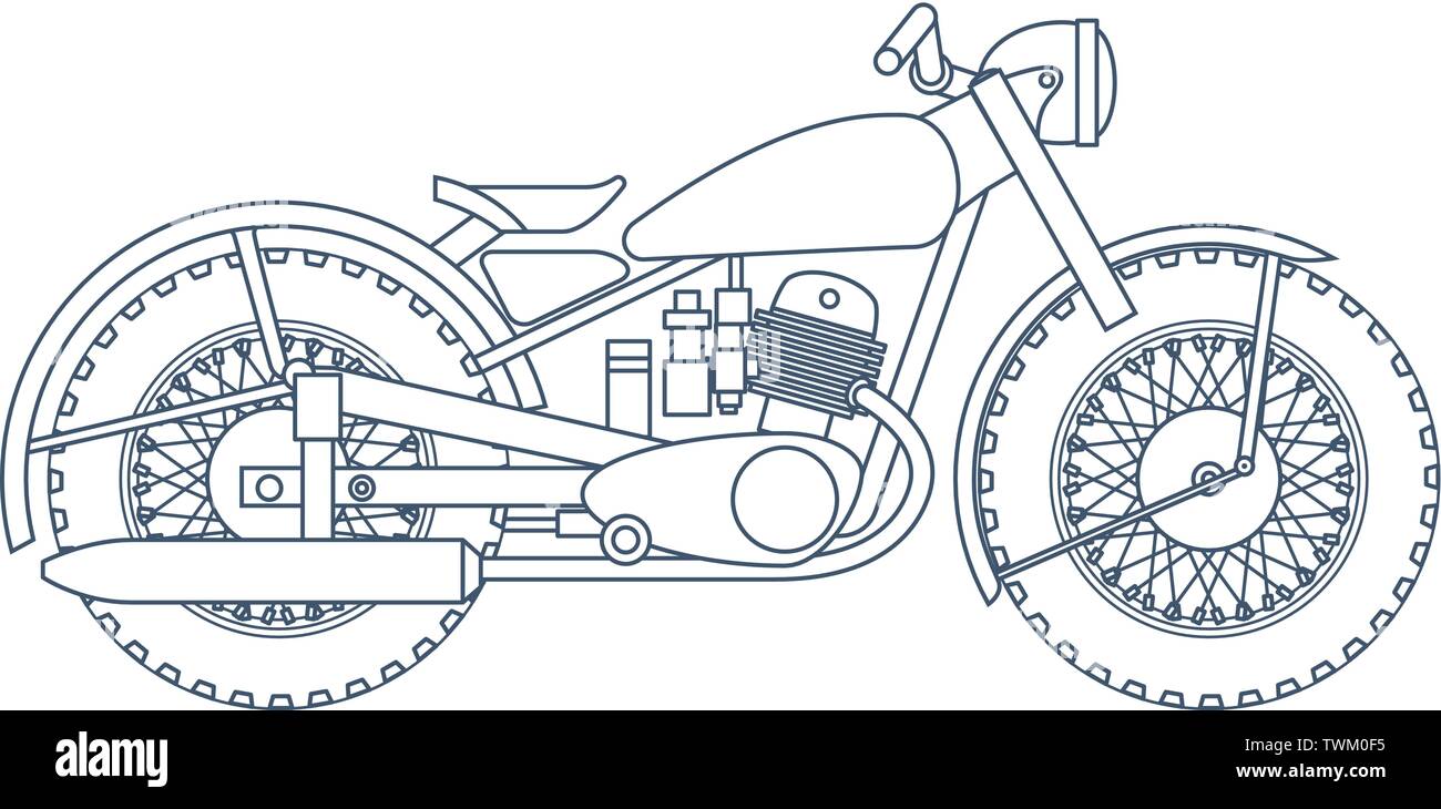 Moto Vintage logo vector modèle. l'icône service moto ou de la Chambre fiduciaire sa. Vector Illustration de Vecteur