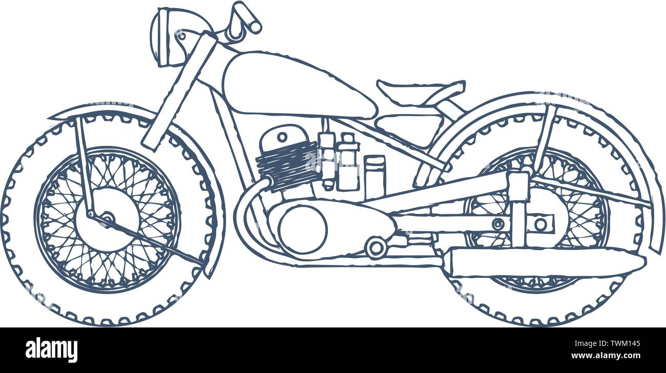 Moto Vintage logo vector modèle. l'icône service moto ou de la Chambre fiduciaire sa. Vector Illustration de Vecteur